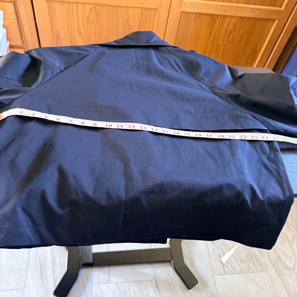 NEW Rebecca Minkoff XL Black Cropped Double Breasted Trench Coat Jacket - Picture 8 of 9